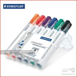 ماژیک وایتبورد نوک گرد ست ۶ رنگ استدلر Staedtler Whiteboard Marker Chisel Tip