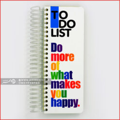 دفتر برنامه ریزی سیمی رنگ سفید to do list