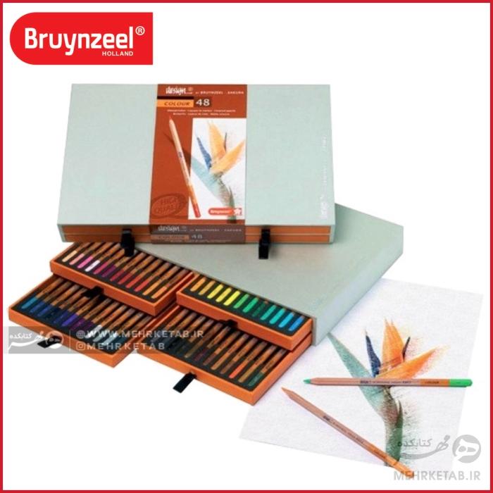 مداد رنگی 48 رنگ حرفه ای دیزاین برونزیل Bruynzeel Design Coloured Box Of 48 Pencil Set
