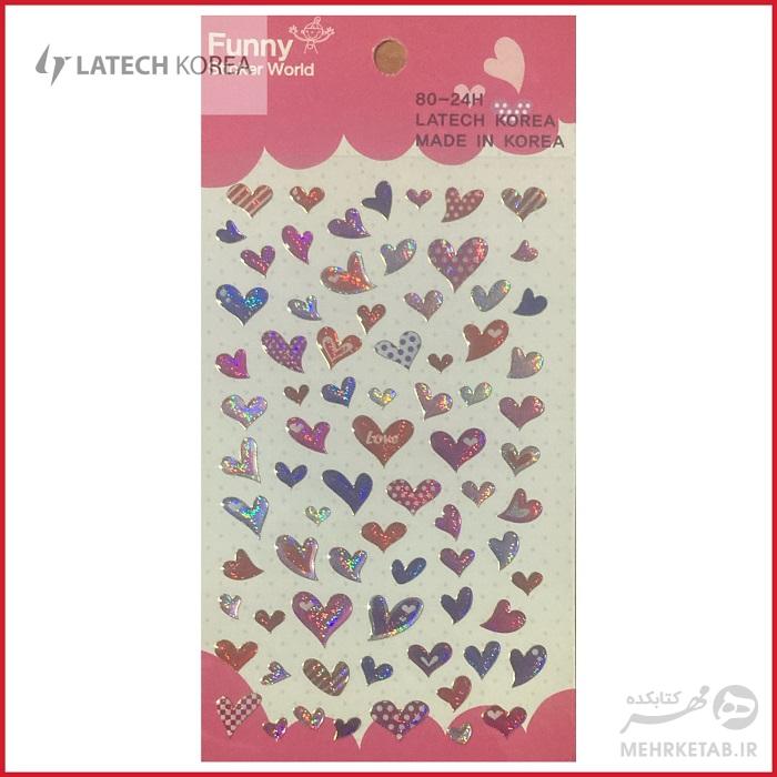 استیکر لاتک قلب فانتزی برجسته  Latech Sticker