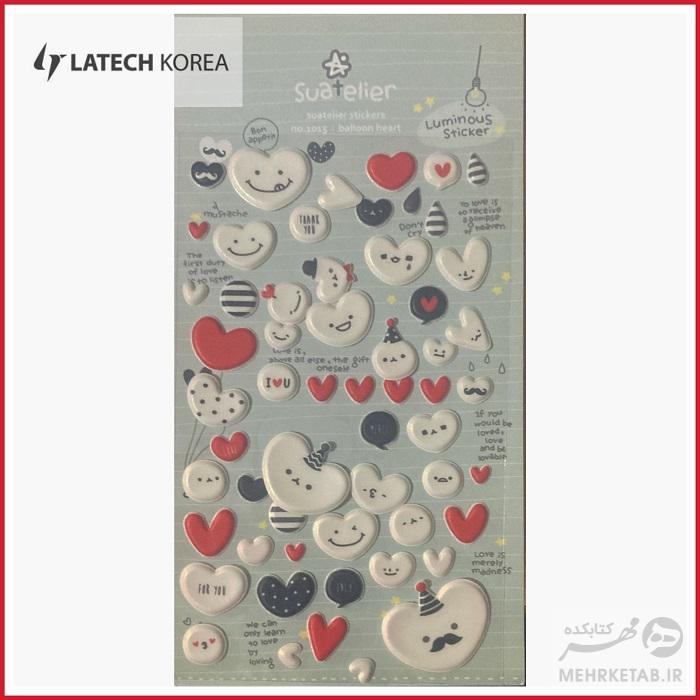 استیکر لاتک طرح قلب یاهو برجسته  Latech Sticker