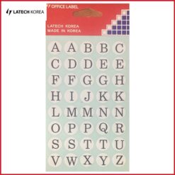 استیکر لاتک طرح الفبای انگلیسی بسته شش عددی  Latech Sticker