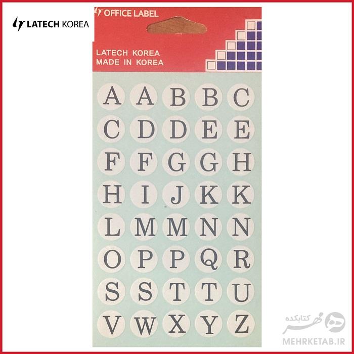 استیکر لاتک طرح الفبای انگلیسی بسته شش عددی  Latech Sticker