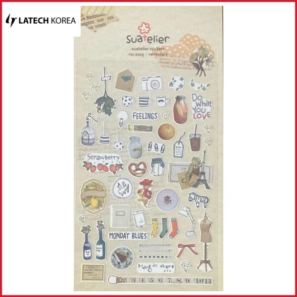 استیکر لاتک طرح نوستالژی Latech Sticker - رنگ آمیزی بزرگسالان - کتابکده مهر