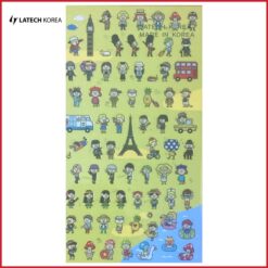 استیکر لاتک طرح مردم جهان  Latech Sticker