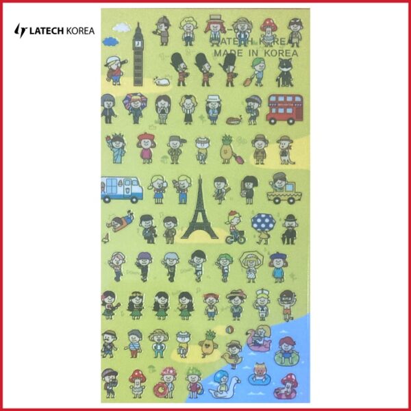 استیکر لاتک طرح مردم جهان Latech Sticker – رنگ آمیزی بزرگسالان ...