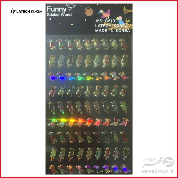 استیکر لاتک طرح طوطی  Latech Sticker