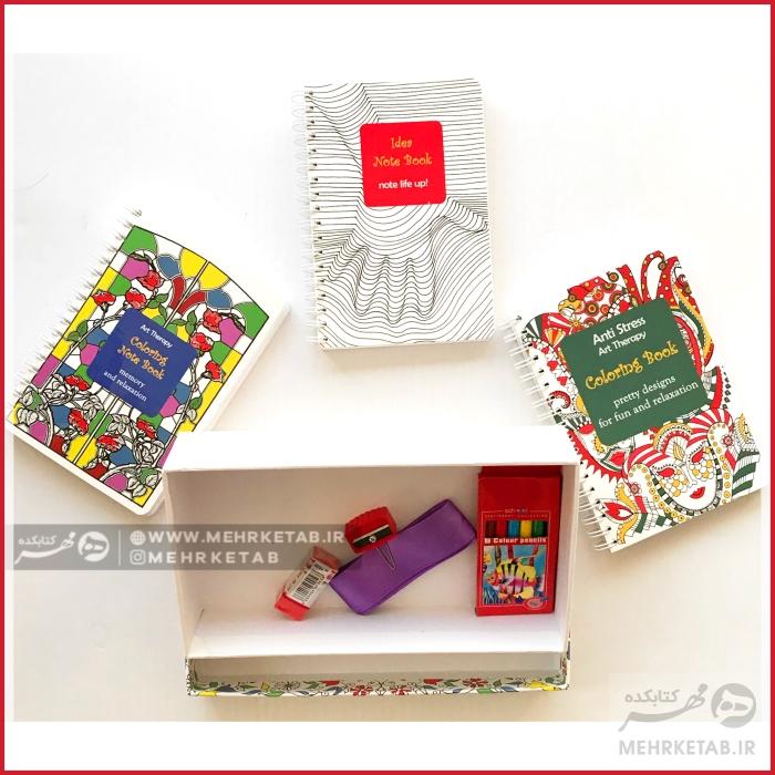 پکیج رنگ آمیزی انتی استرس با جعبه کادویی