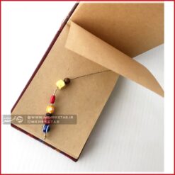 دفتر یادداشت عمودی جلد پارچه ای با کاغذ کاهی