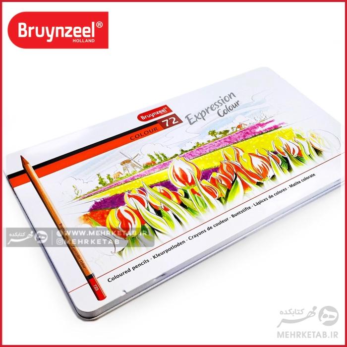 مداد رنگی 72 رنگ برونزیل Bruynzeel - Expression Colour Artist Colouring Pencils - Gift Tin of 72 Assorted Colours