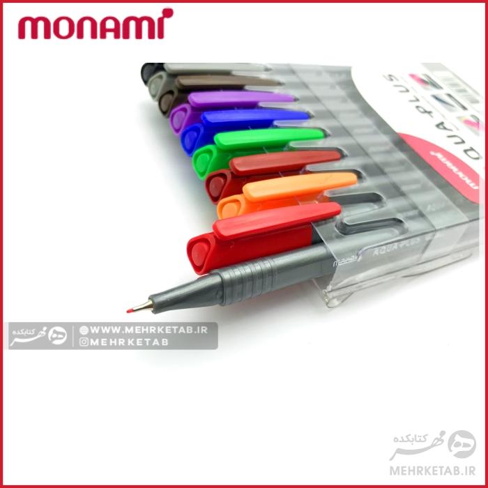 روان نویس نوک نمدی مونامی تک رنگ monami aqua plus fine liner