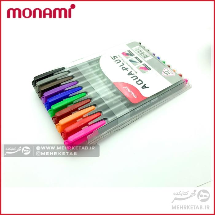 روان نویس نوک نمدی مونامی تک رنگ monami aqua plus fine liner - تصویر 9