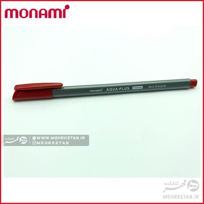 روان نویس نوک نمدی مونامی تک رنگ monami aqua plus fine liner - تصویر 8