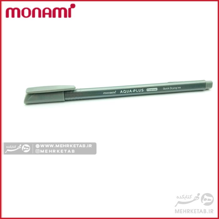 روان نویس نوک نمدی مونامی تک رنگ monami aqua plus fine liner - تصویر 4