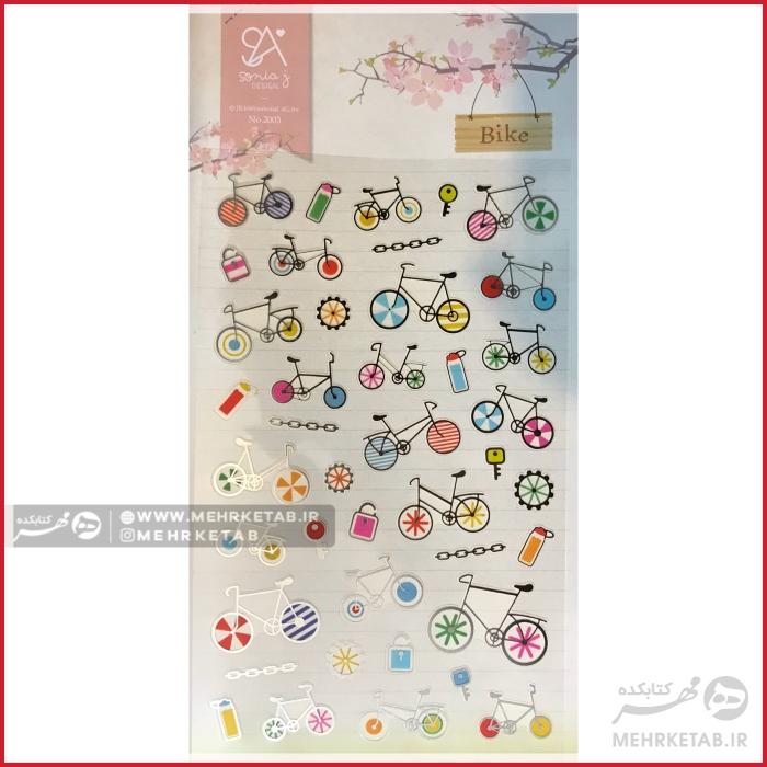 استیکر لاتک طرح دوچرخه 2