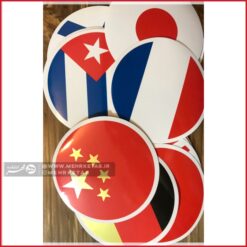 استیکر لاتک طرح پرچم گرد