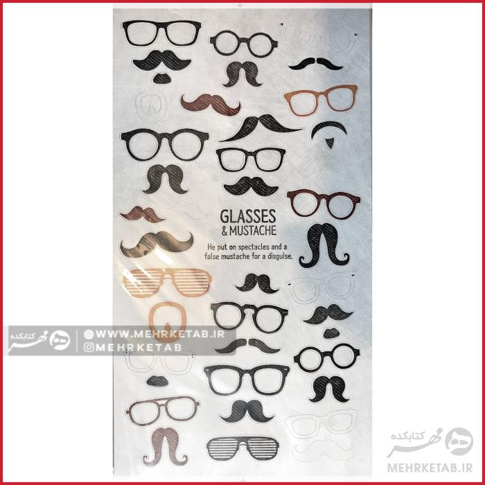 استیکر لاتک طرح عینک 2