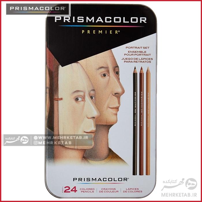 مداد رنگی 24 رنگ پریسما کالر مخصوص صورتSanford 25085R Prismacolor Premier Colored Pencils, Portrait Set, Soft Core, 24-Count