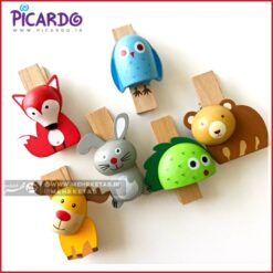 گیره چوبی پیکاردو بسته 6 عددی