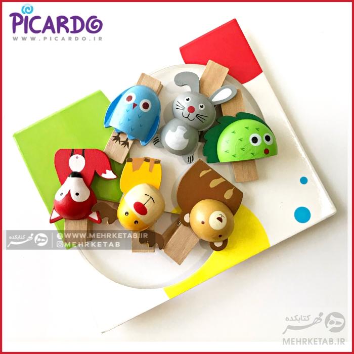 گیره چوبی پیکاردو بسته 6 عددی - تصویر 2