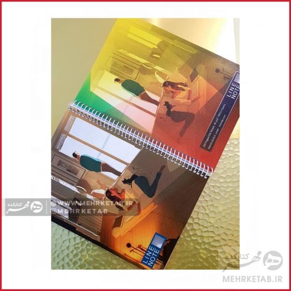 دفتر وزیری لاین نوت طرح دختر و گربه - تصویر 2