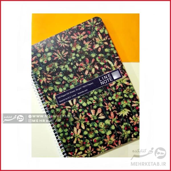 دفتر وزیری لاین نوت طرح گل های مردابی - تصویر 2