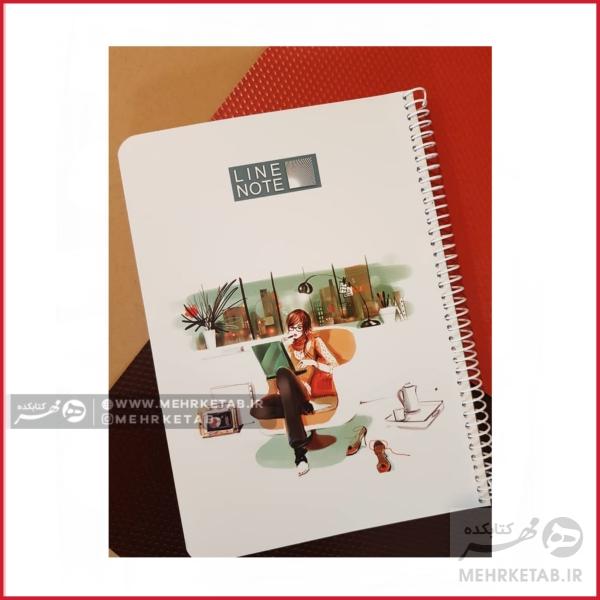 دفتر وزیری لاین نوت طرح دختر تنها - تصویر 4