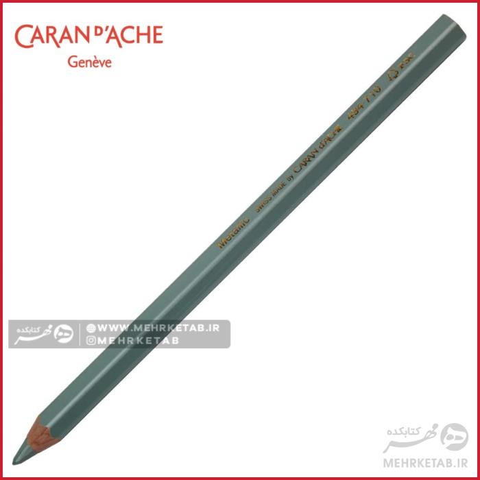 مداد متالیک جامبوی کرن داش caran dache colour block maxi metallic pencils - تصویر 4