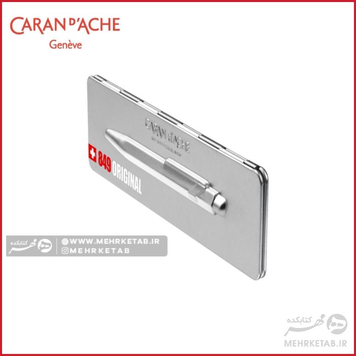 خودکار کرن داش سری 849 رنگ خاکستری اوریجینال Caran D'ache 849 ORIGINAL Ballpoint Pen, with Holder - تصویر 3