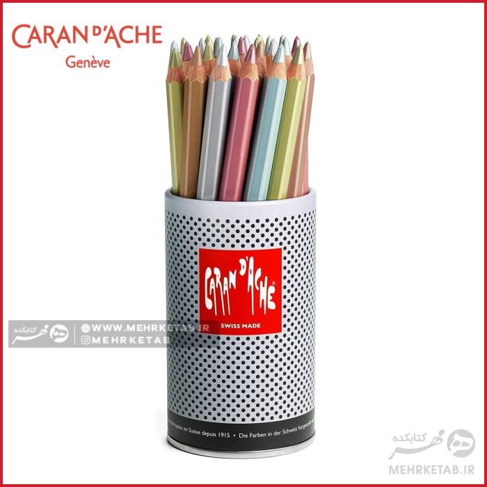 مداد متالیک جامبوی کرن داش caran dache colour block maxi metallic pencils
