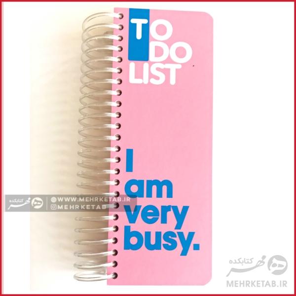دفتر برنامه ریزی سیمی رنگ صورتی to do list