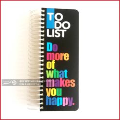 دفتر برنامه ریزی سیمی رنگ مشکی to do list