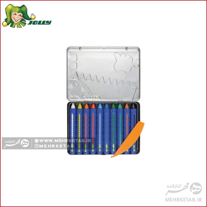 مداد شمعی 10 رنگ آبرنگی جولی Jolly Super waxies Aqua 10 - تصویر 3