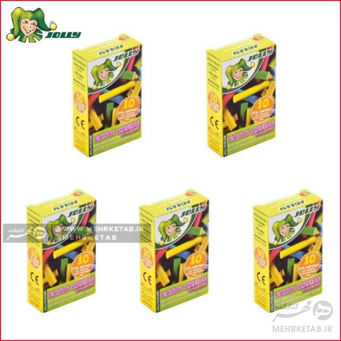 گچ رنگی تخته سیاه بسته 10عددی جولی Jolly blackboard chalk - تصویر 2