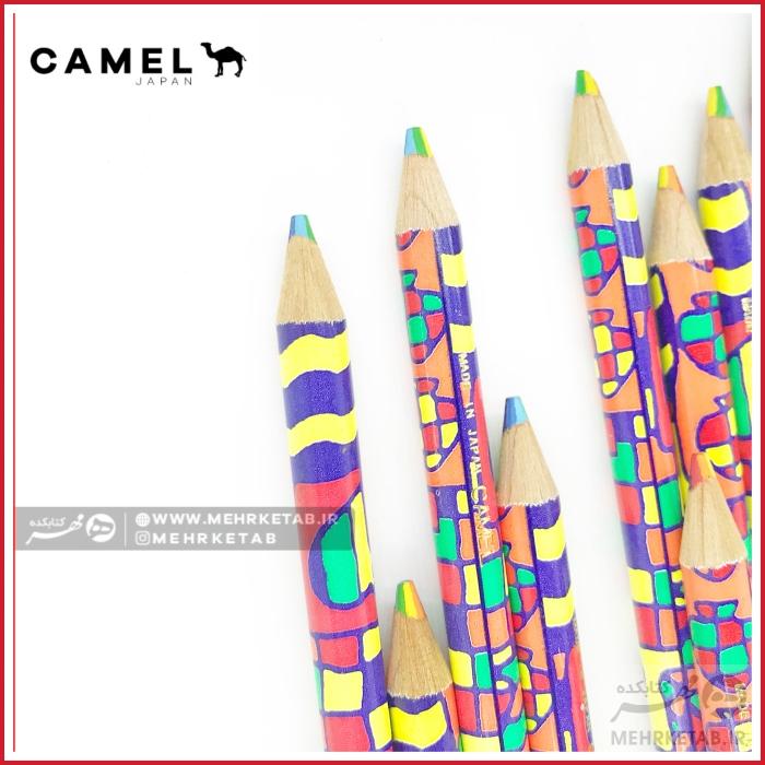 مداد رنگین کمانی  کمل Camel wooden Body Rainbow