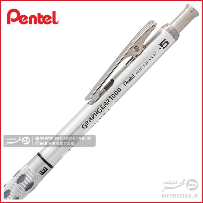 مداد مکانیکی پنتل گراف 1000 با گیره متحرک Pentel GraphGear 1000 Mechanical Pencil, (0.5mm) - تصویر 2