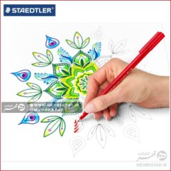 روان نویس نوک نمدی  ضخامت ۰.۸ استدلر تک رنگ Staedtler Triplus fineliner 0.8mm