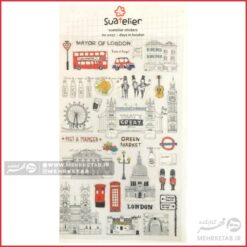 استیکر لاتک طرح لندن و اتوبوس  Latech Sticker