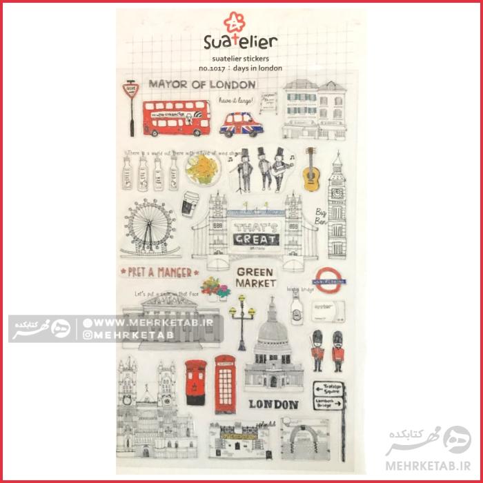 استیکر لاتک طرح لندن و اتوبوس  Latech Sticker