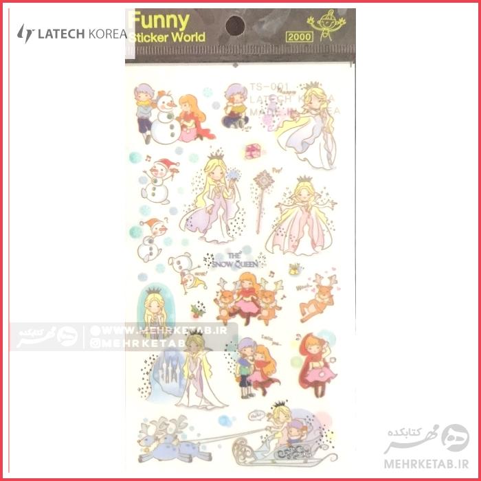 استیکر لاتک طرح بانوی برفی  Latech Sticker