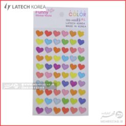 استیکر لاتک طرح قلب  برجسته هفت رنگ Latech Sticker Heart