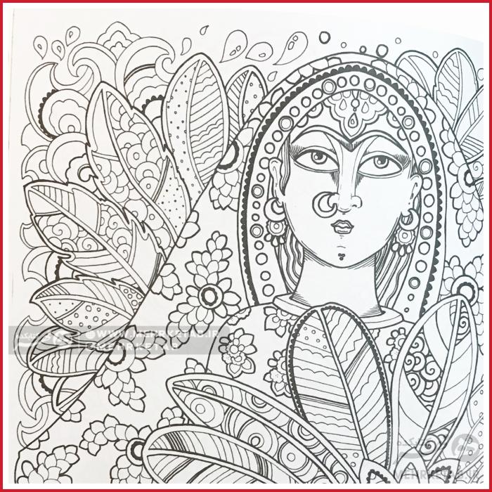 کتاب رنگ آمیزی بزرگسالان آنوراگا -عشق در فرهنگ هندوستان - تصویر 4