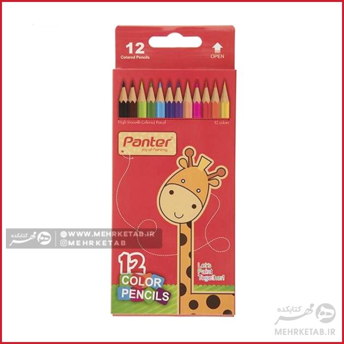 مداد رنگی 12 رنگ جعبه مقوایی پنتر
