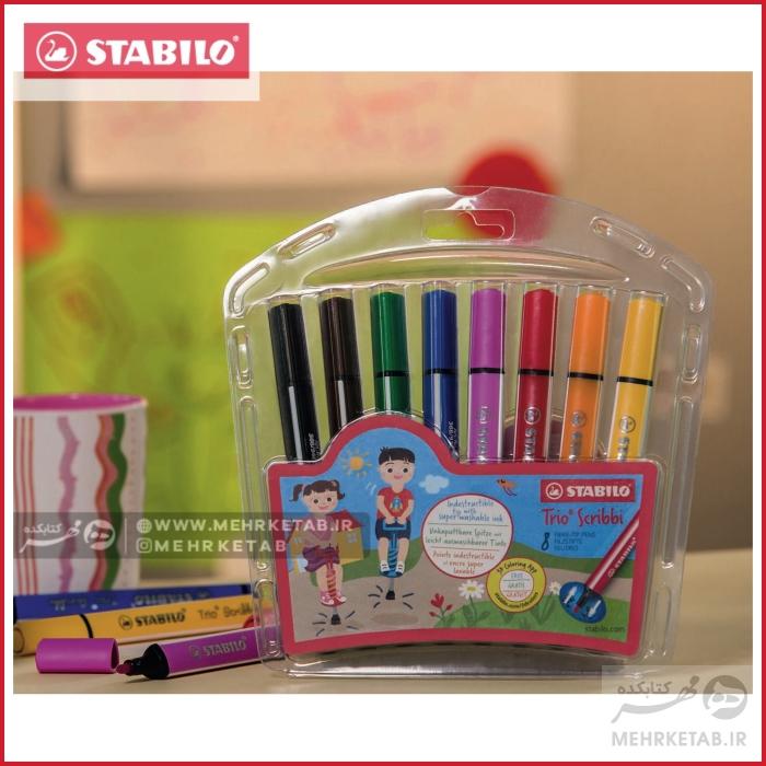 ماژیک 8 رنگ تریو اسکریبی استابیلو