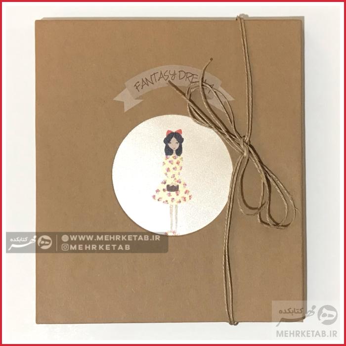 دفتر یادداشت جلد کرافت طرح دختر - تصویر 5