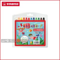 مداد شمعی 24 رنگ استابیلو  stabilo jumbo sto-2624pl
