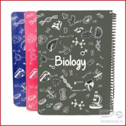 دفتر وزیری جلد سخت طرح فرمول های زیست شناسی 100 برگ