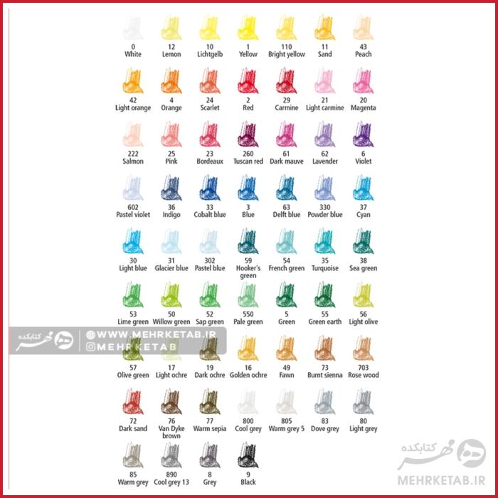 مداد رنگی کارات تک رنگ استدلر Staedtler Karat Aquarell Pencil - تصویر 5