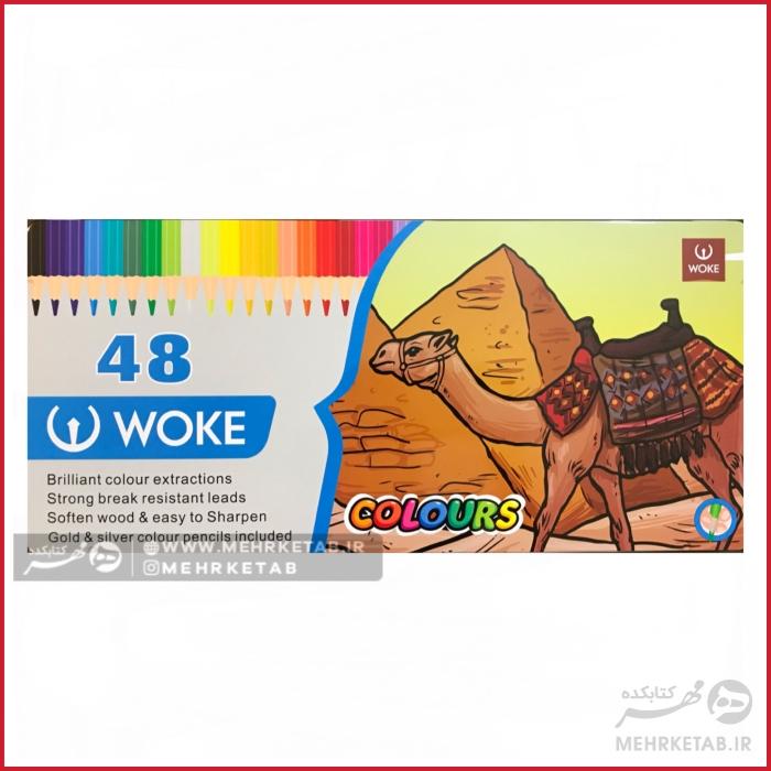 مداد رنگی 48 رنگ جعبه فلزی ووک - تصویر 2