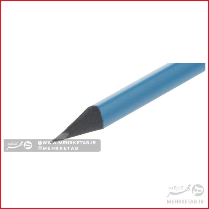 مداد تحریر پیکاسو سه وجهی پاک دار نئون با چوب مشکی بسته 12 عددی - تصویر 3